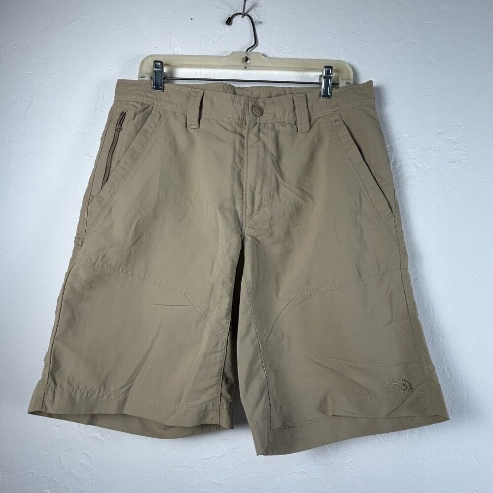 The North Face Mens Shorts Size 34 Beige Cargo Tactical Nylon Hiking Camping